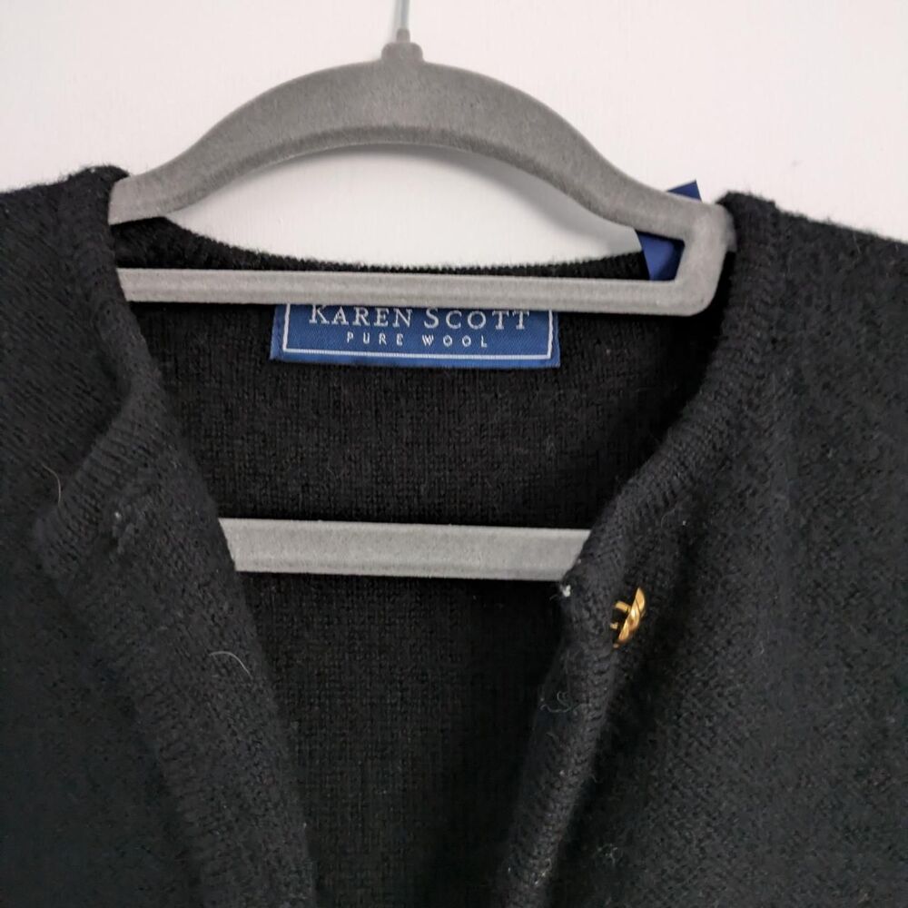Karen-scott Women's Black and Navy Cardigan - Picture 3 of 4